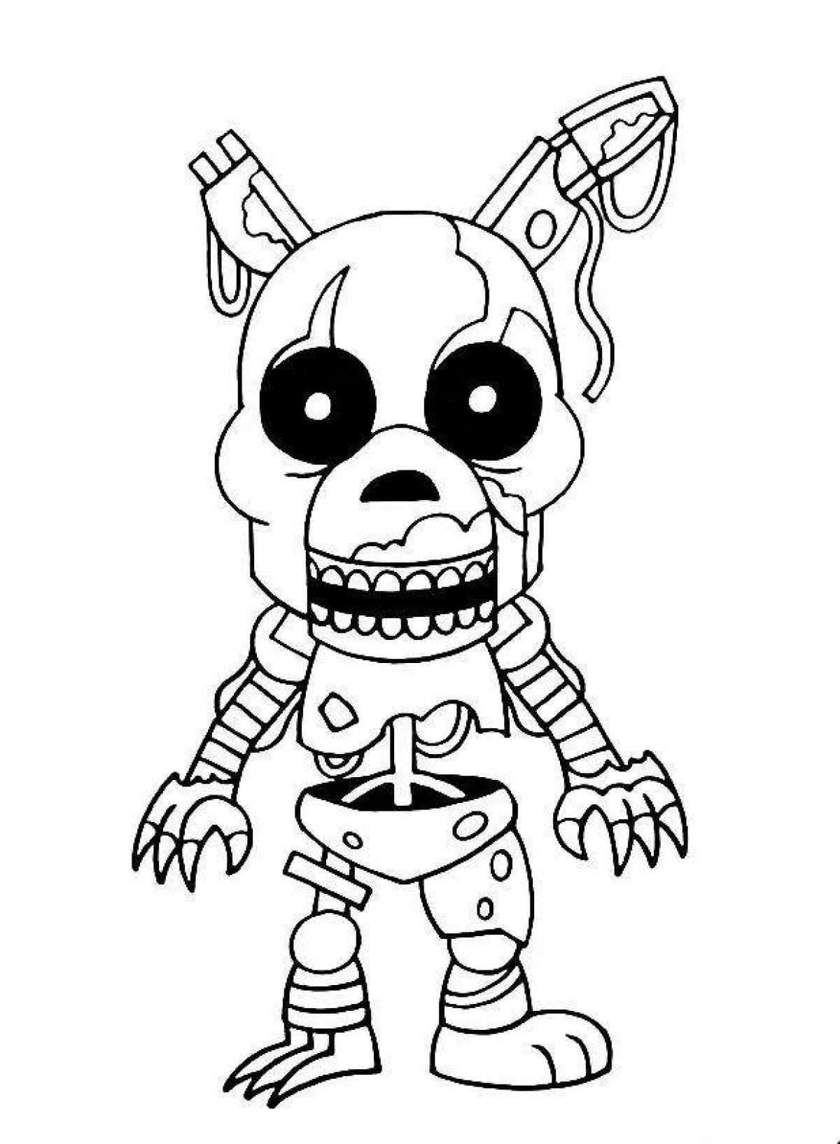 Tempting fnaf security breach coloring page