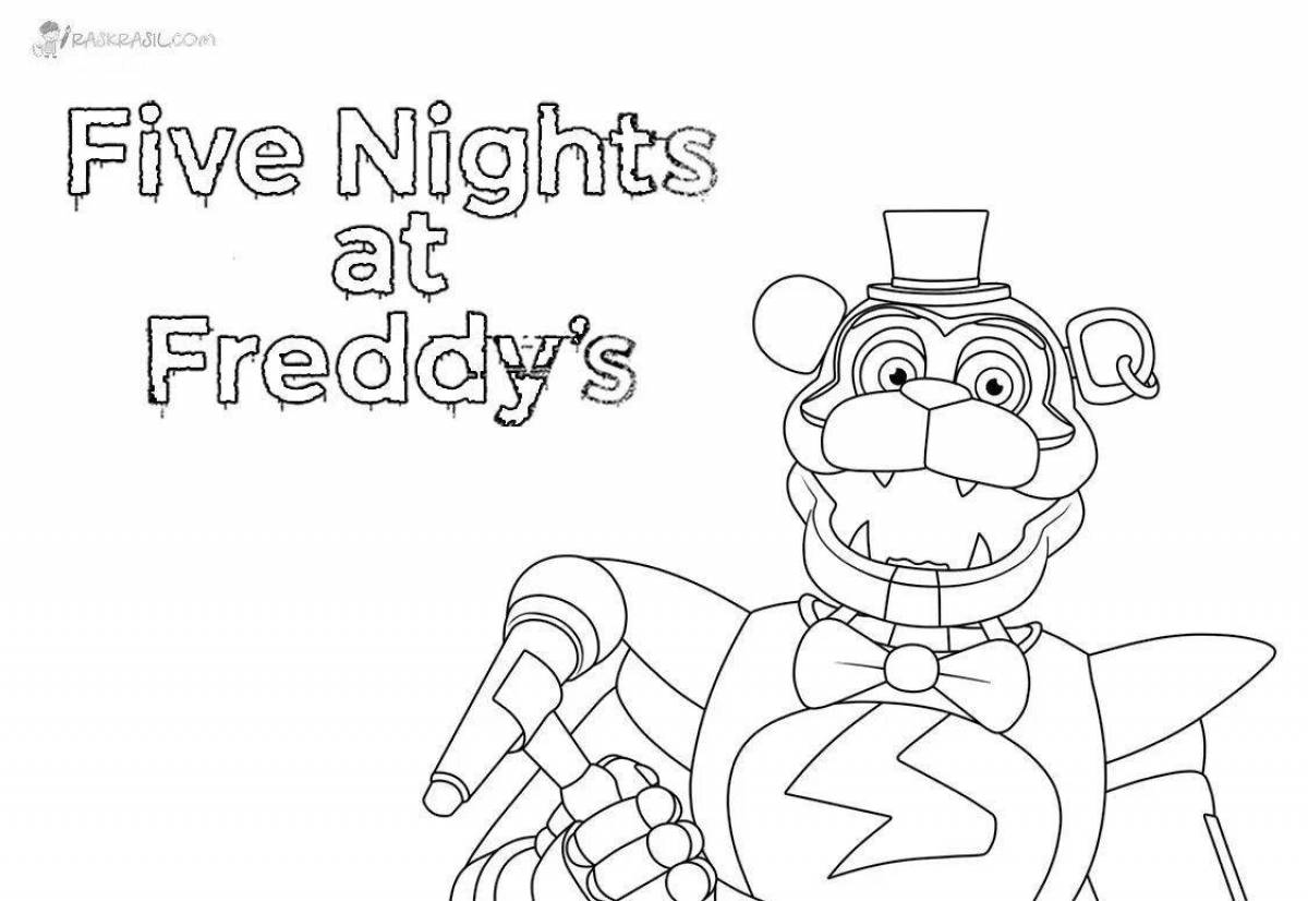 Provocative fnaf security breach coloring page