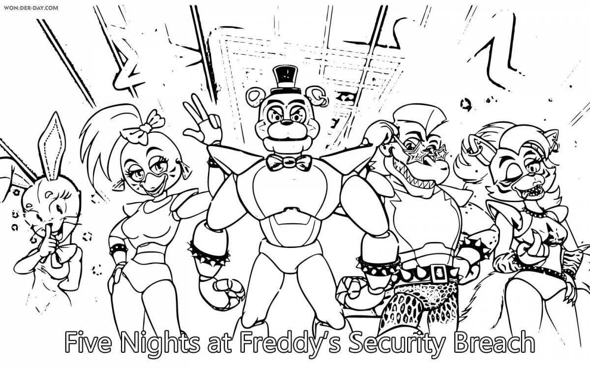 Colouring fnaf security breach incentive