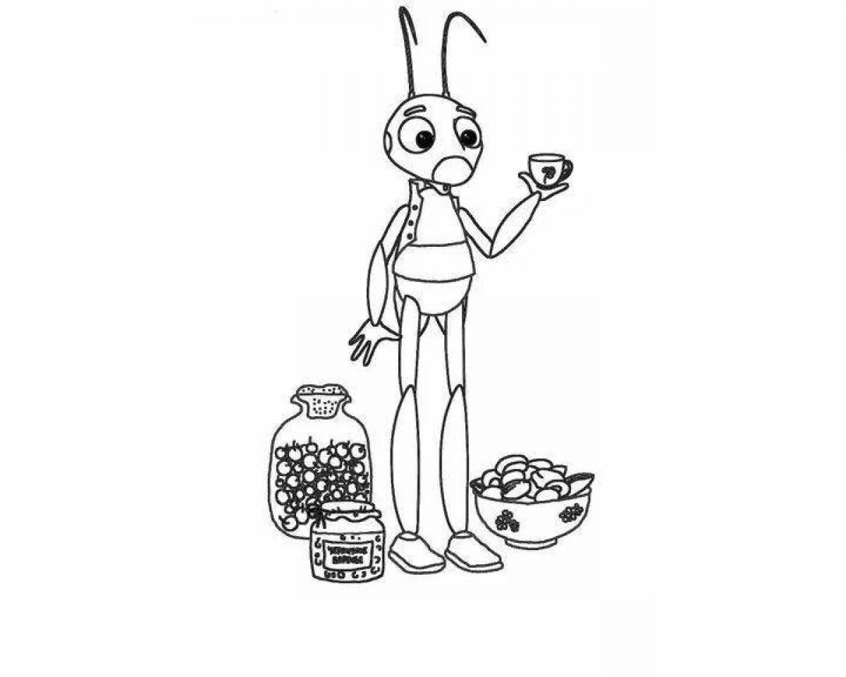 Coloring bee from Luntik