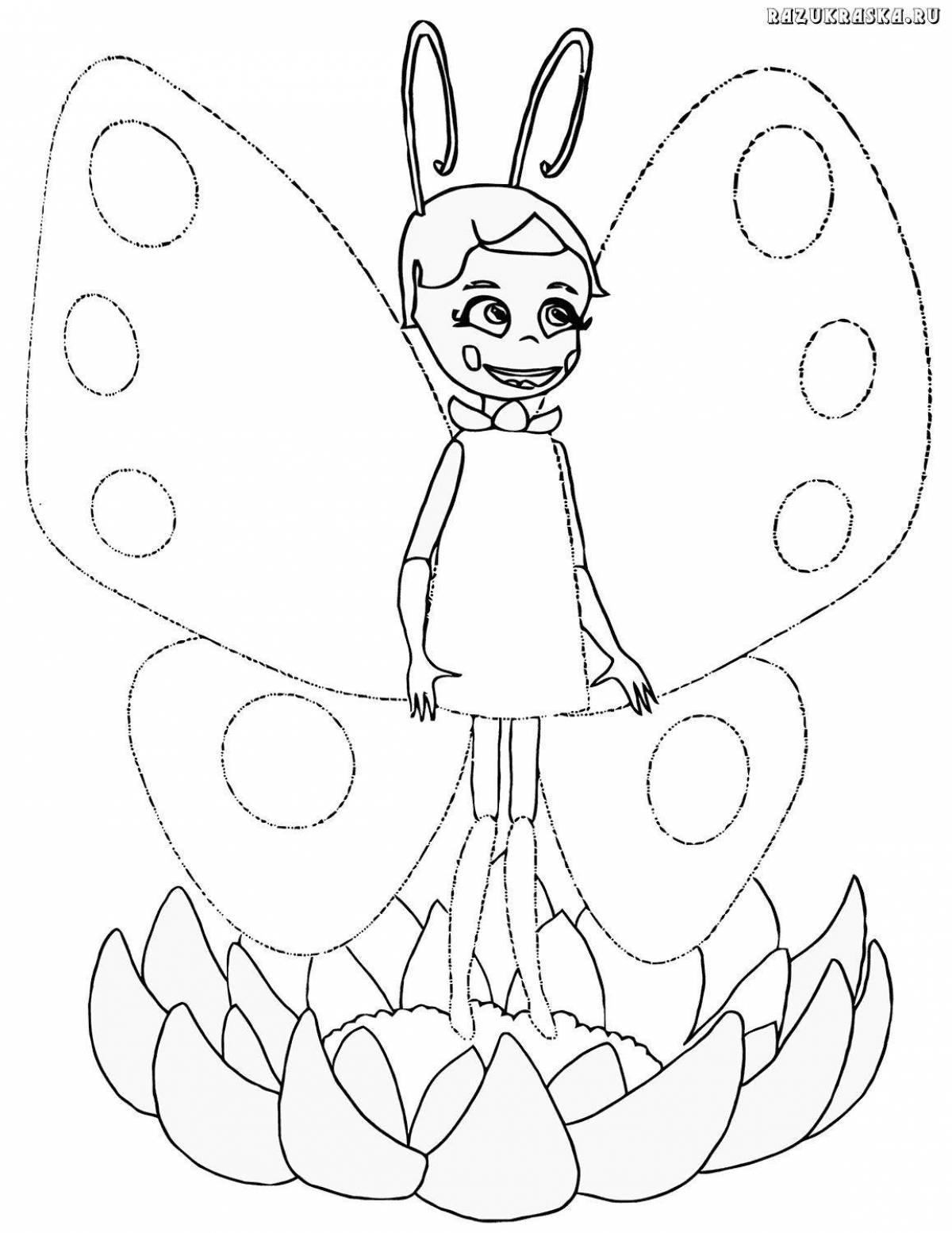 Glorious coloring bee from Luntik