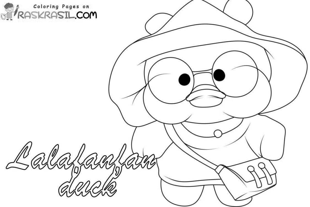 Захватывающая страница раскраски lola fanfan duck