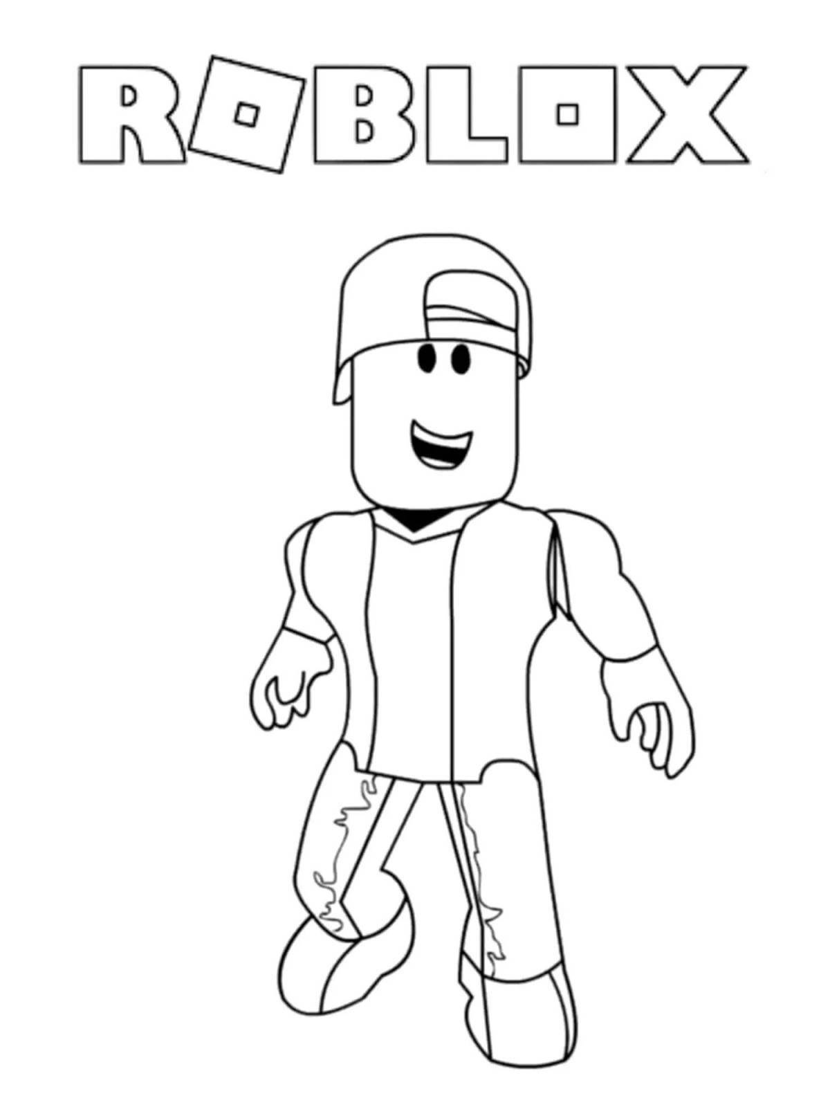 Roblox fun face coloring page