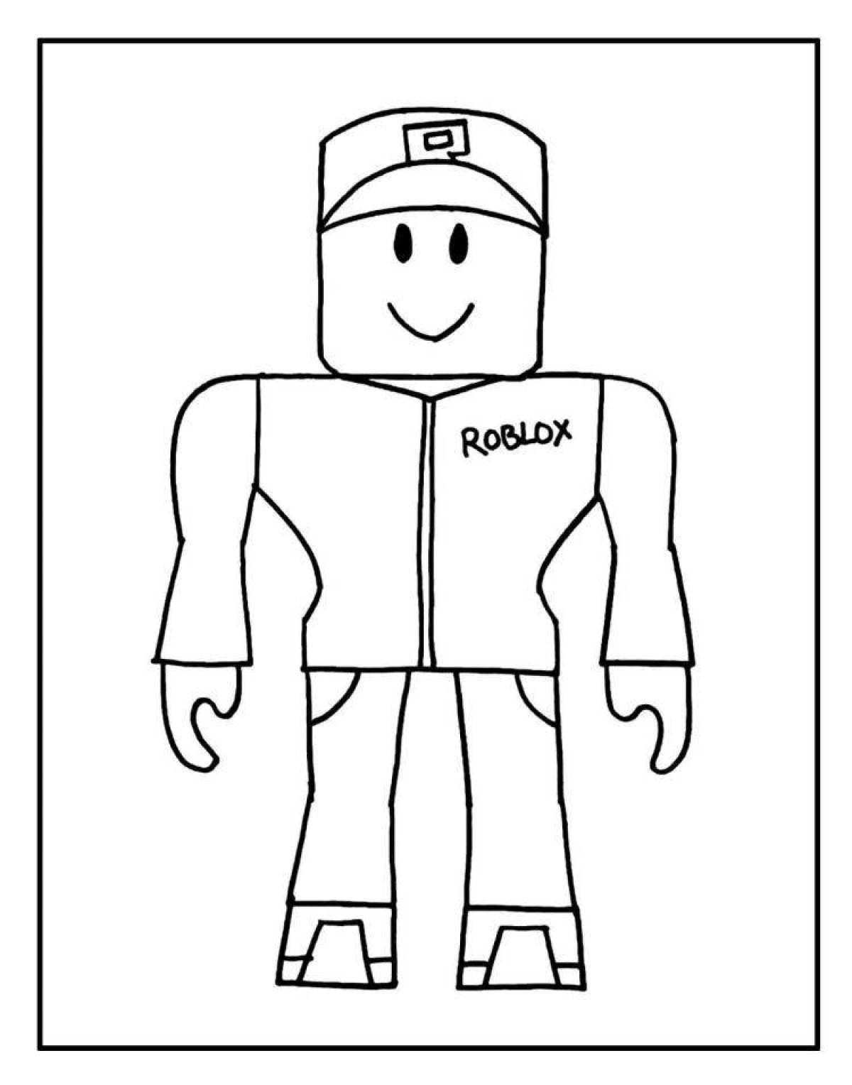 Exciting roblox face coloring page