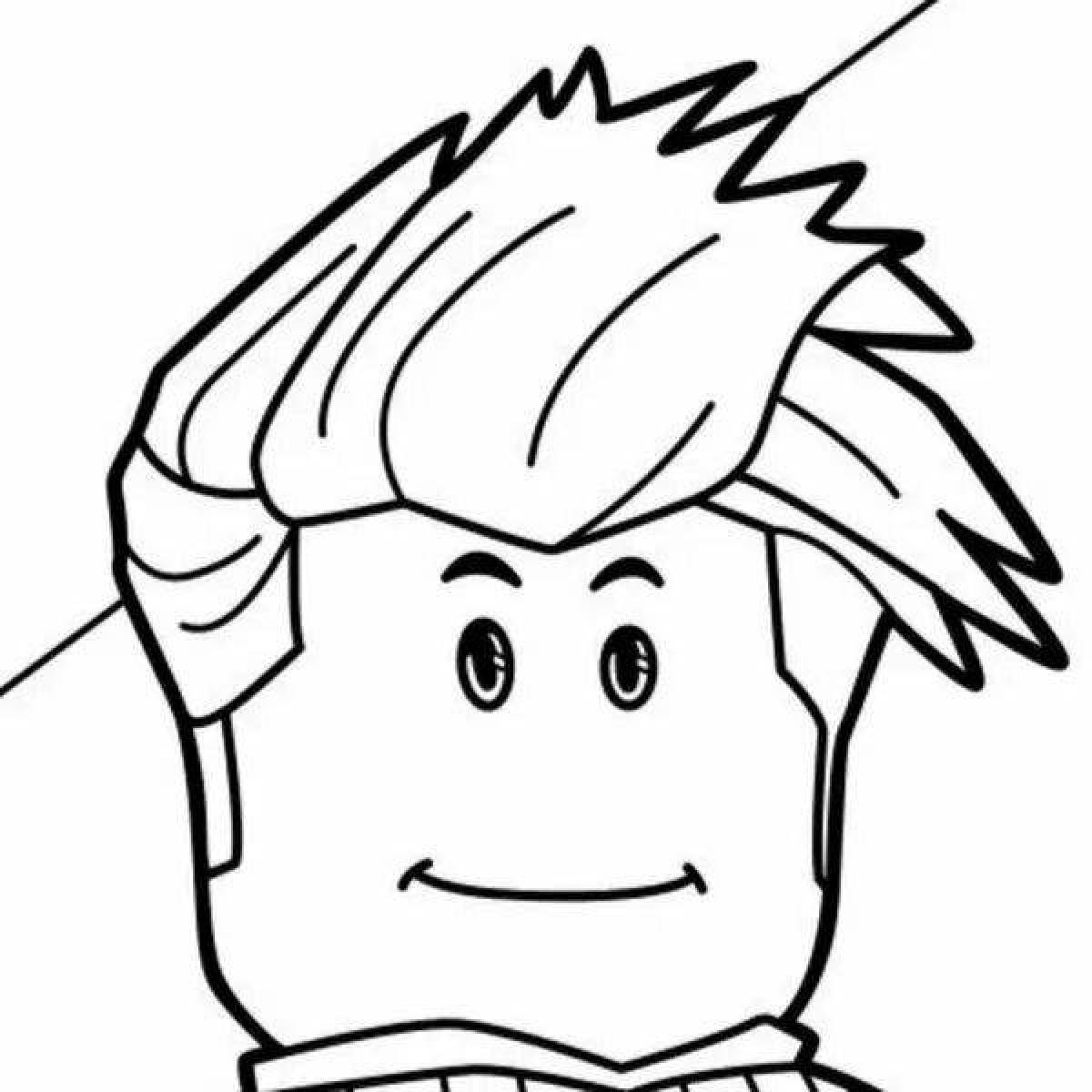 Innovative roblox face coloring page