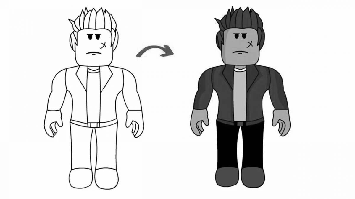 Roblox face coloring page color