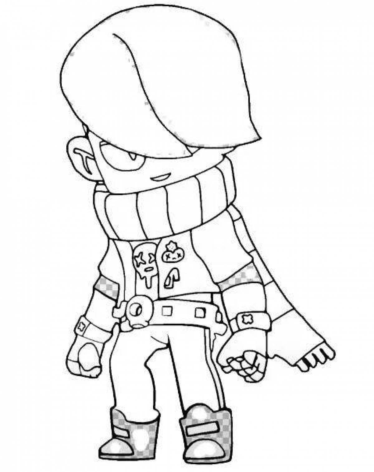 Exciting edgar brawl stars coloring page