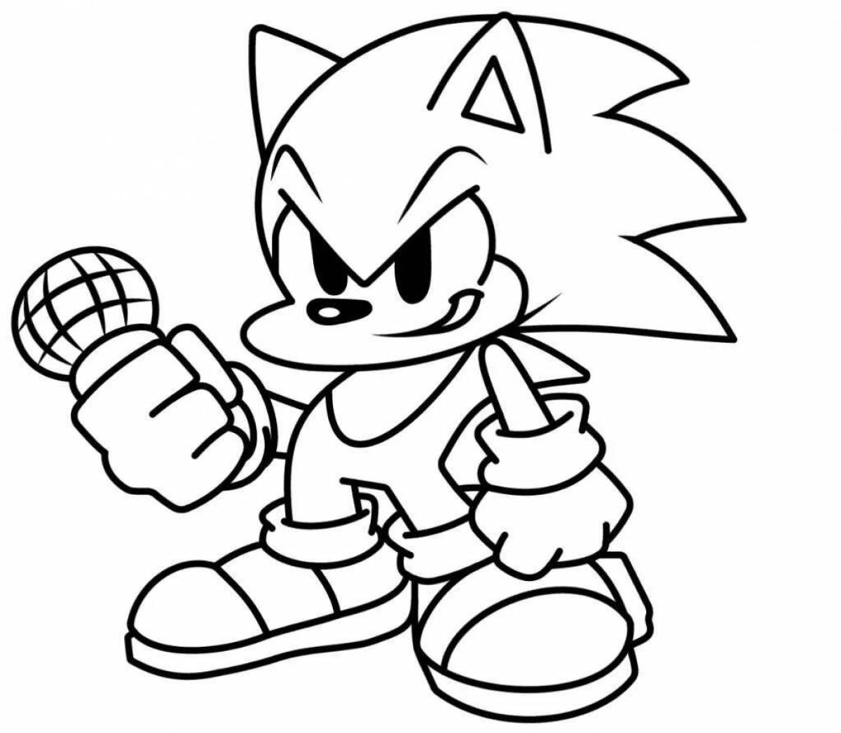 Charming sonicexe fnf coloring book