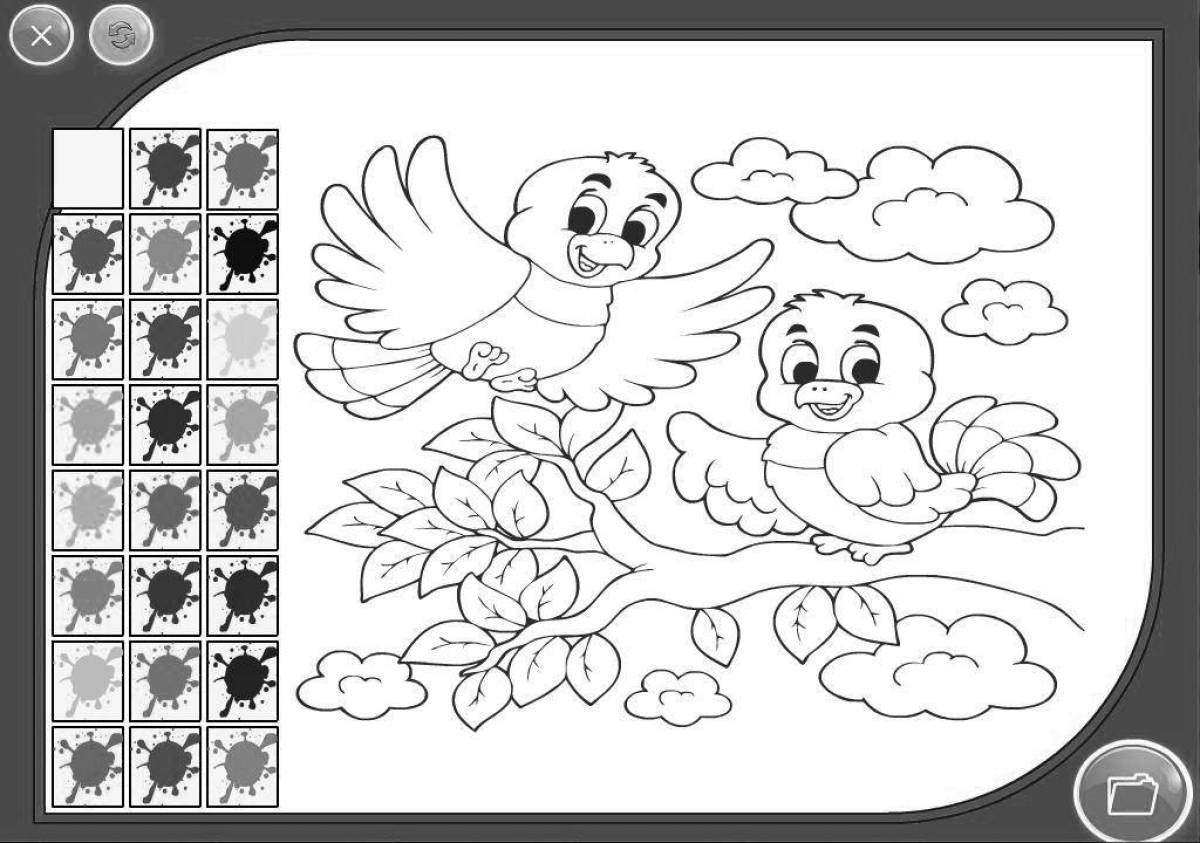 Tempting video game coloring page