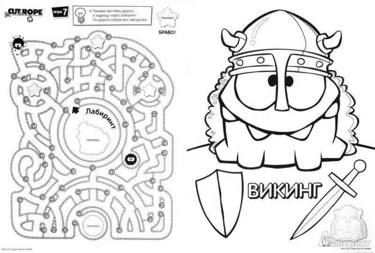 Bright time travel coloring page