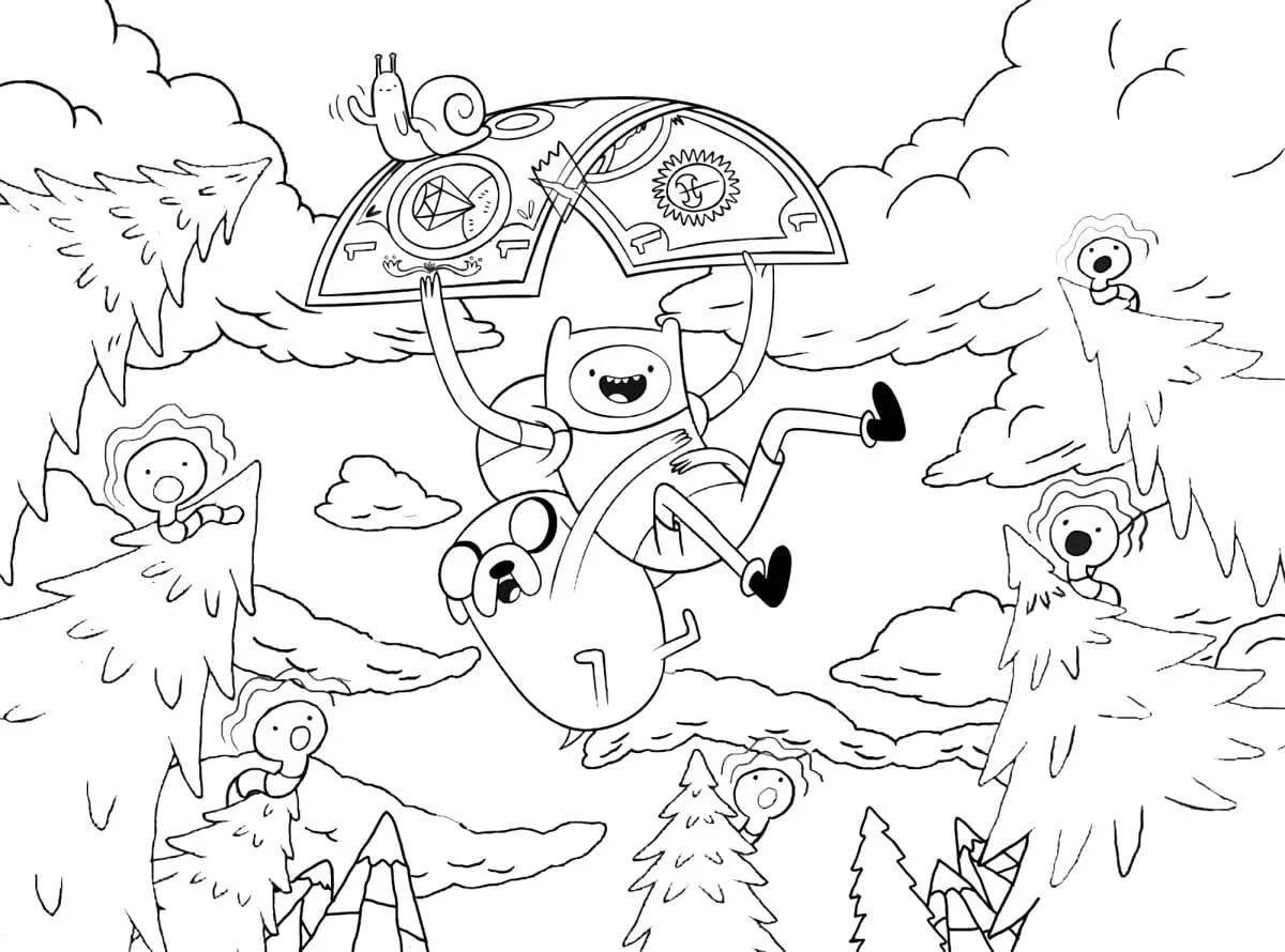 Amazing time travel coloring page