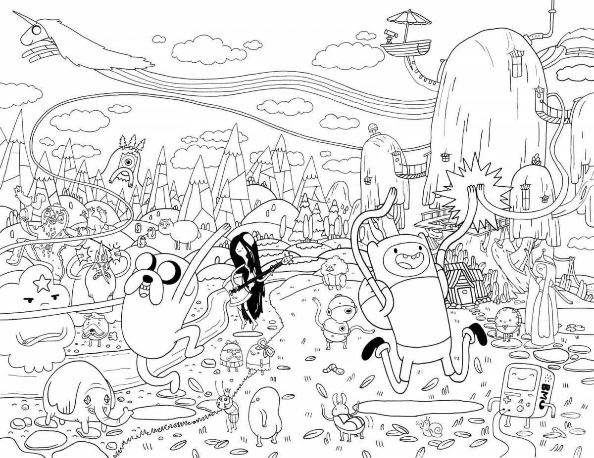 Awesome time travel coloring page