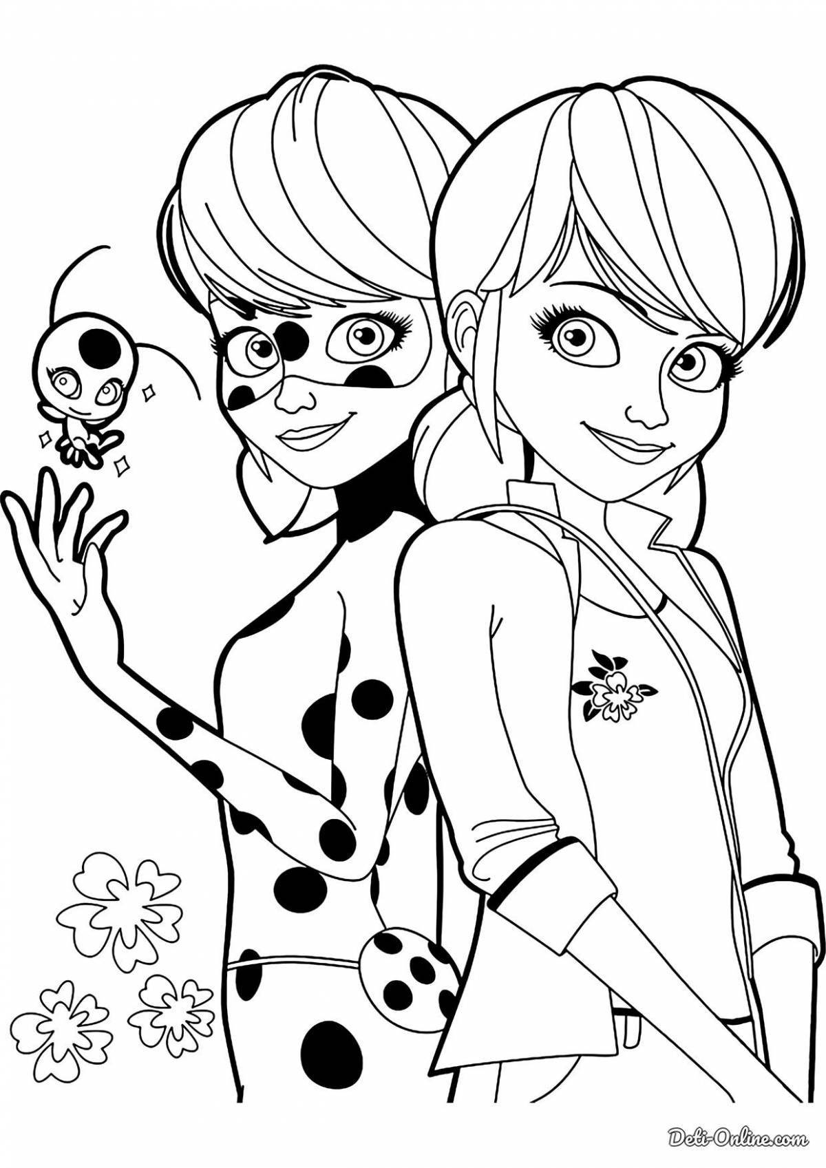 Charming ladybug chloe coloring book