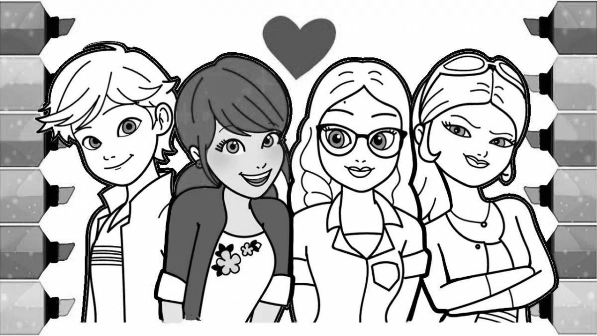 Chloe magical ladybug coloring page