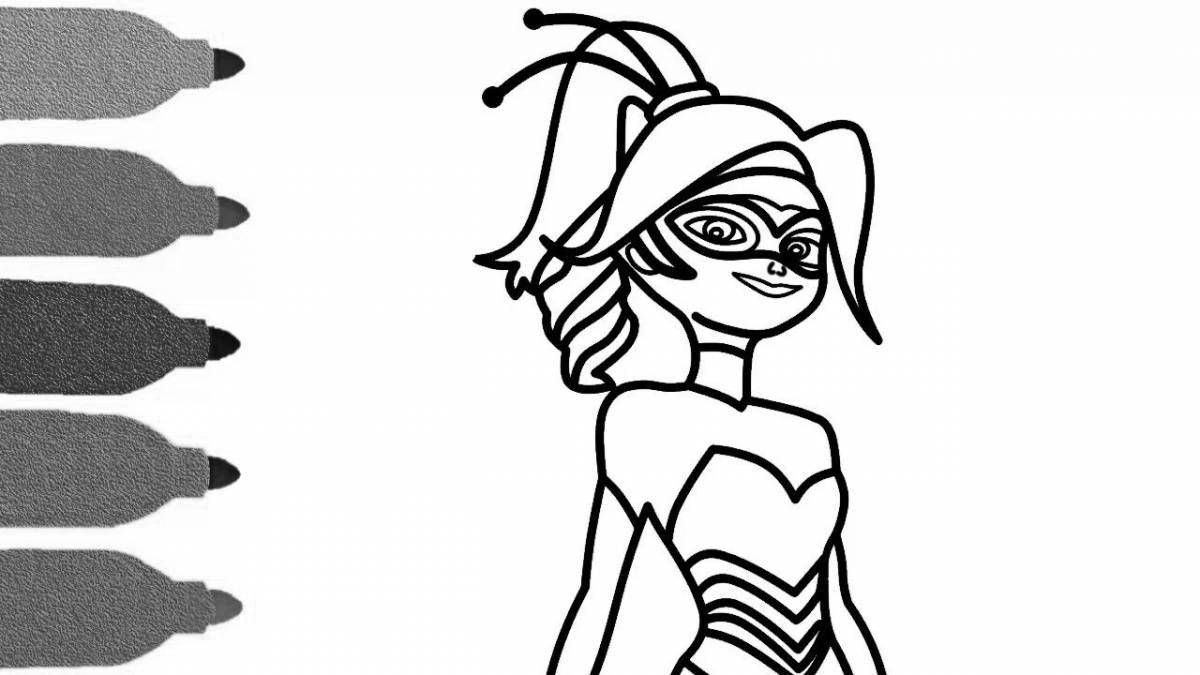 Chloe shiny ladybug coloring page