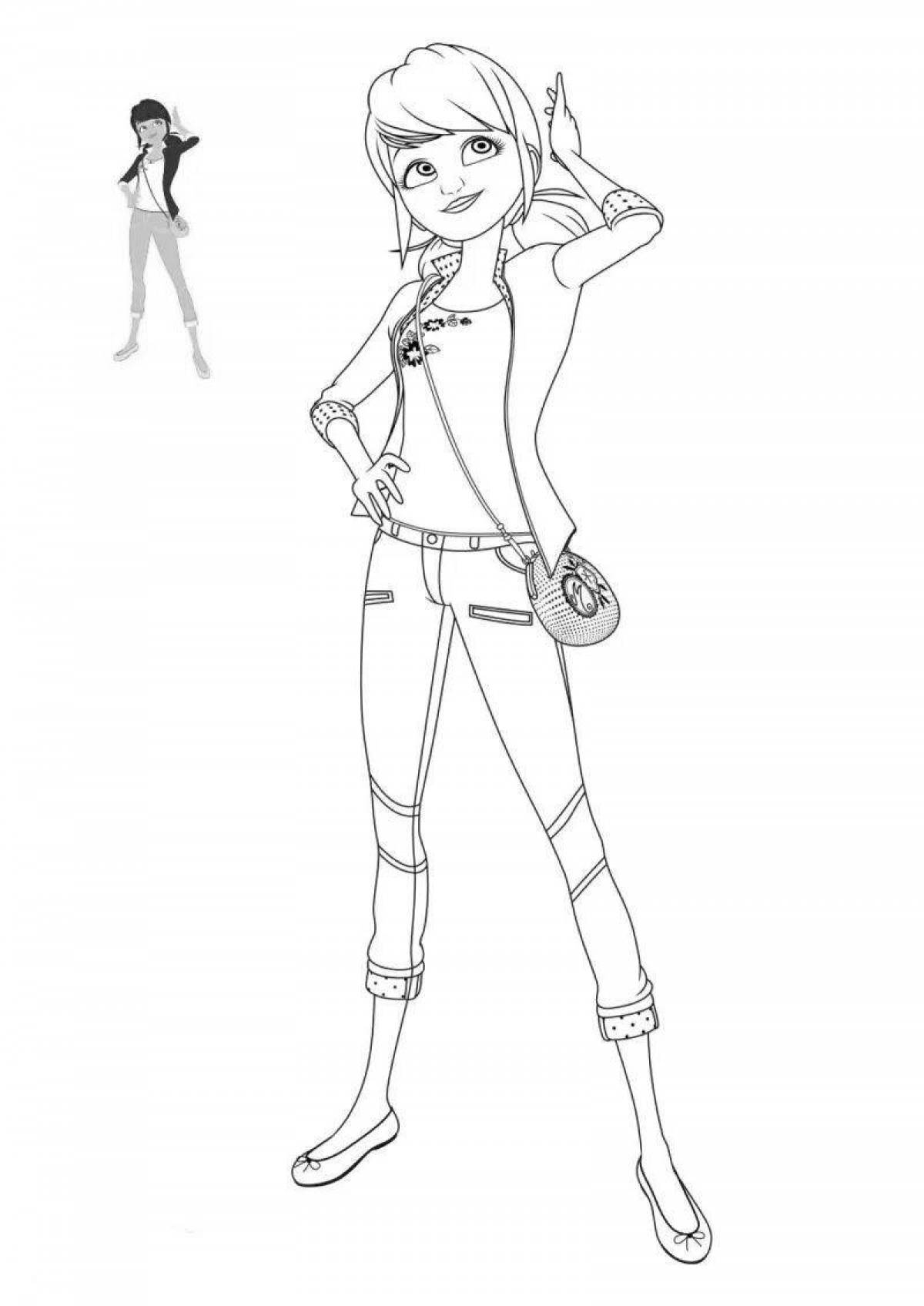 Colouring gorgeous ladybug chloe