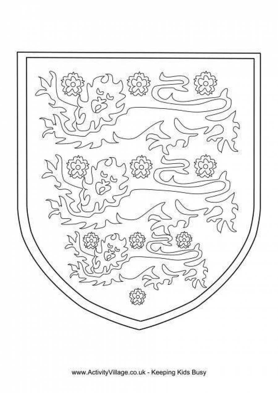 Герб Англии раскраска