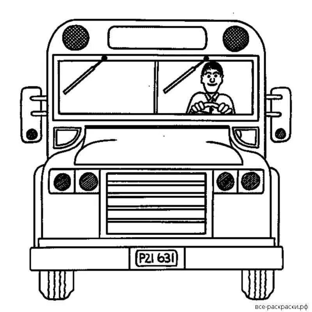 Раскраска водитель автобуса