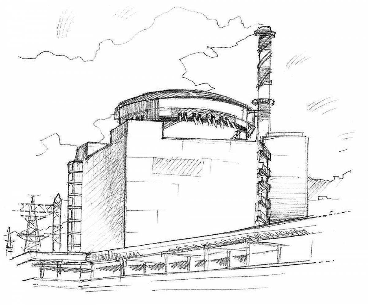 Электростанция рисунок. Атомная станция Волгодонск набросок. Атомная станция Нововоронеж рисунок. Рисунок Чернобыльская АЭС атомная электростанция. Волгодонская атомная электростанция рисунки.
