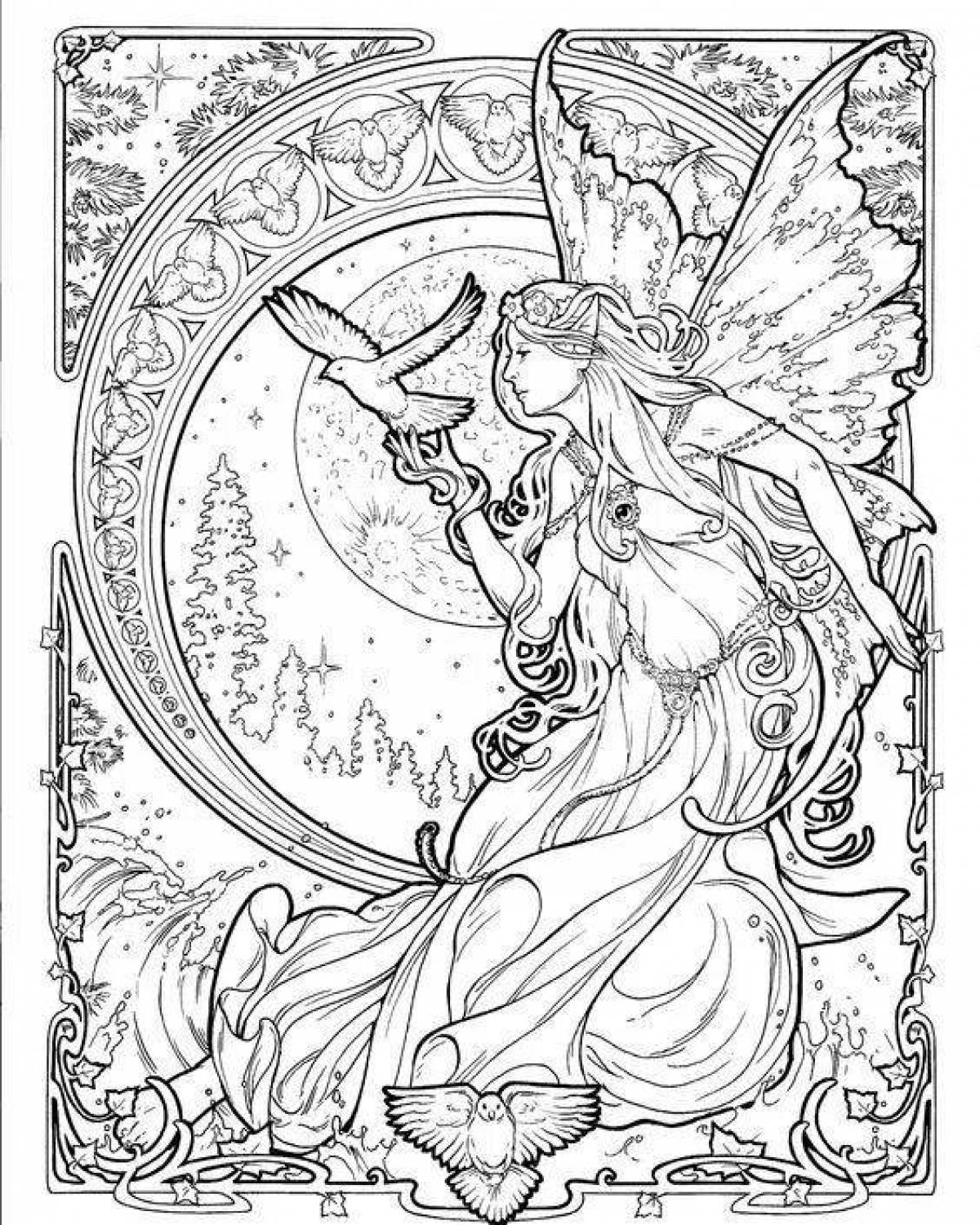 Shining demon coloring pages