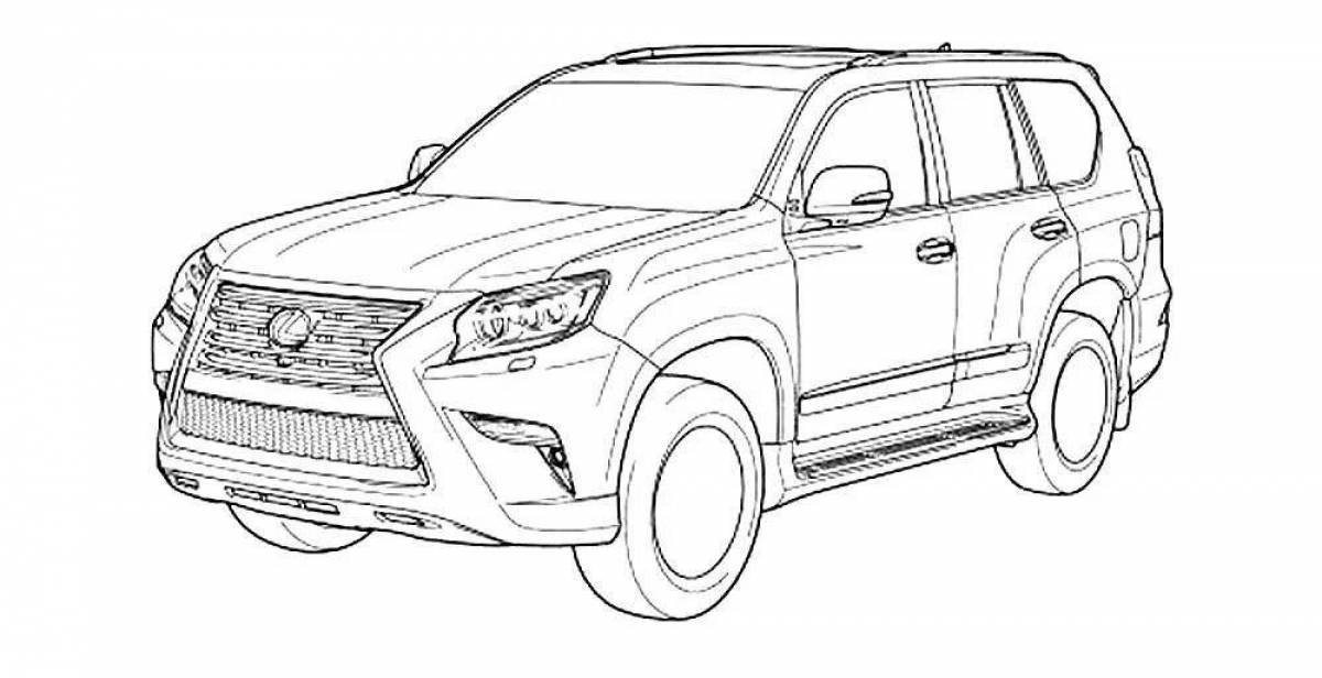 Toyota land cruiser coloring page