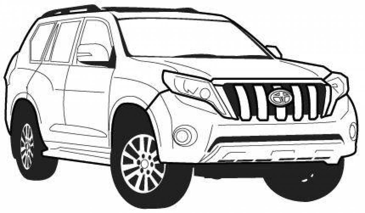 Раскраска царственный toyota land cruiser