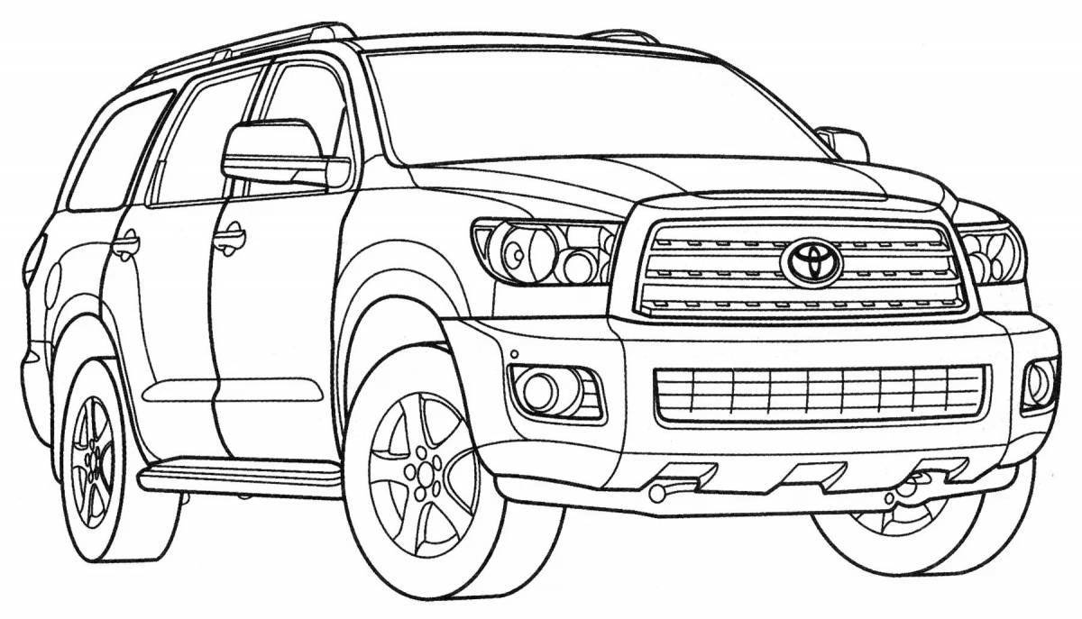 Coloring book gorgeous toyota land cruiser