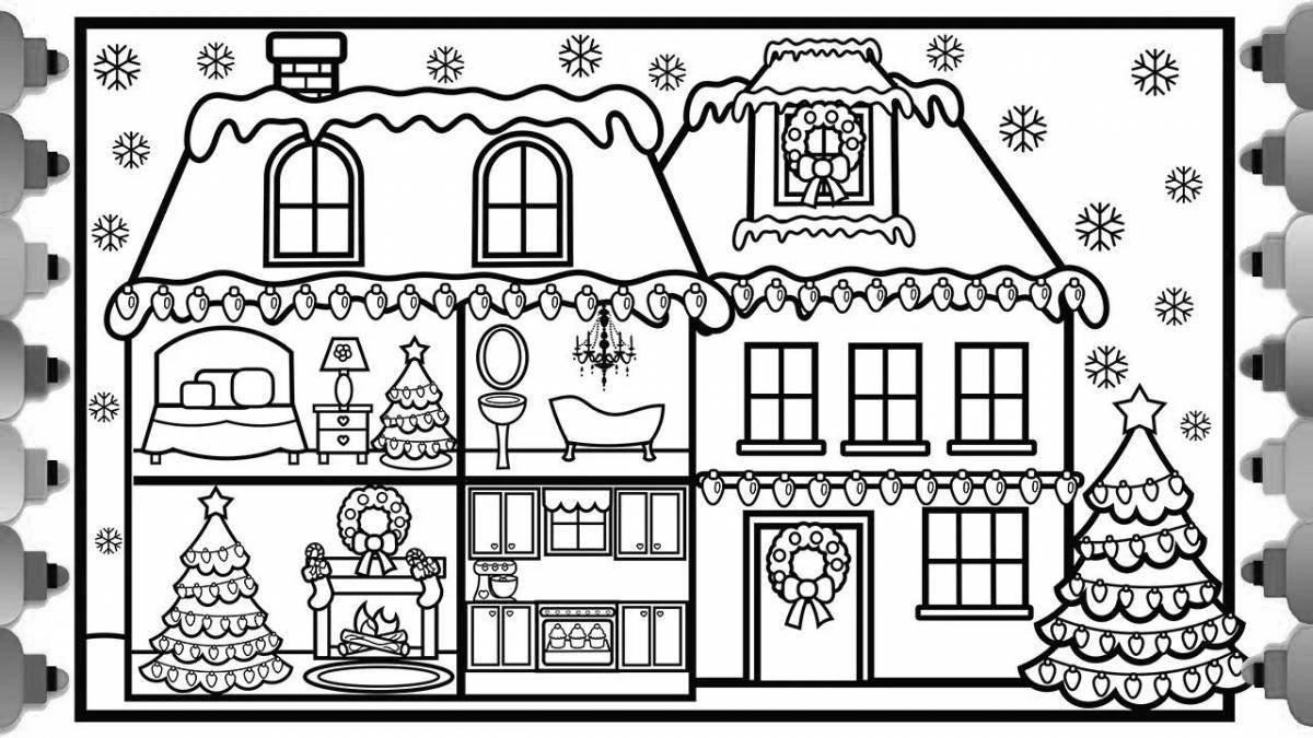 Coloring page gorgeous tree house