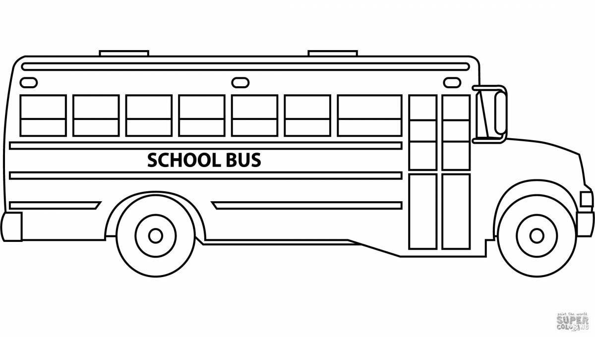 Gordon's wonderful school bus coloring page