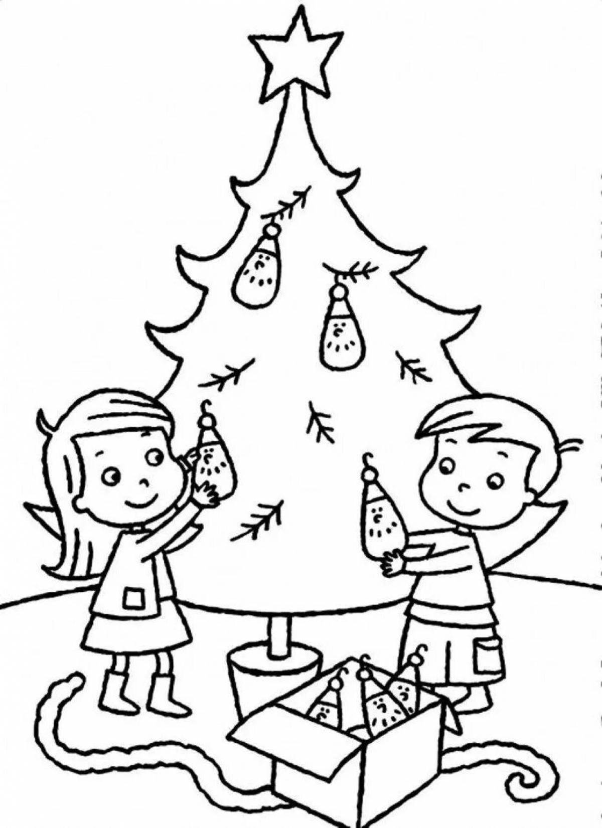 Joyful and safe Christmas coloring book