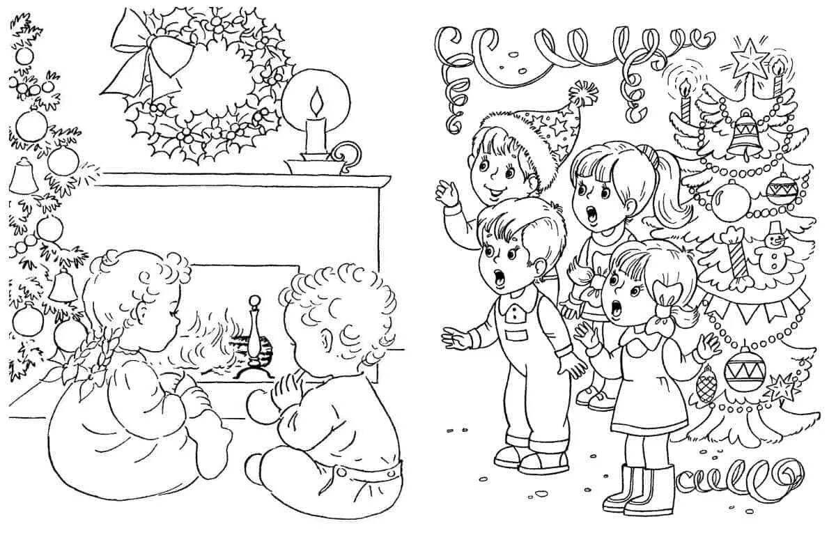 Violent safe Christmas coloring