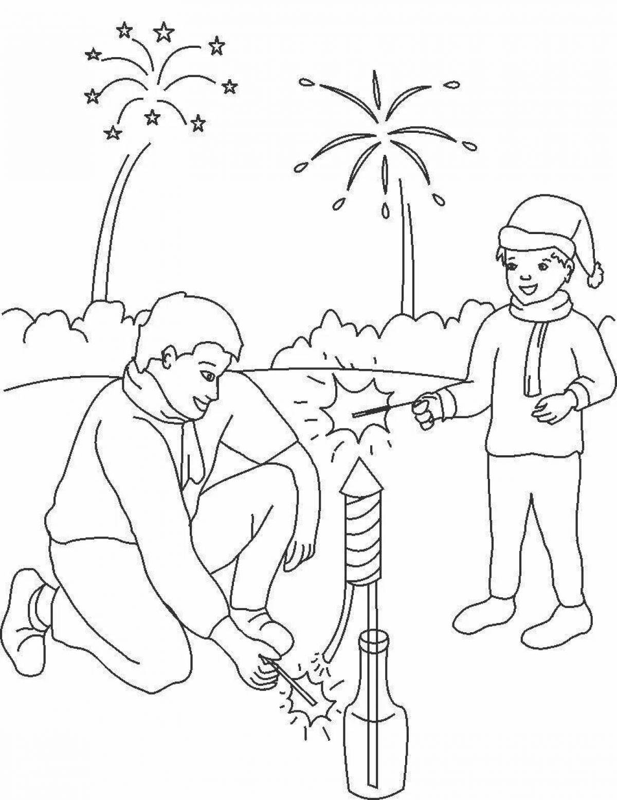 Live safe Christmas coloring book