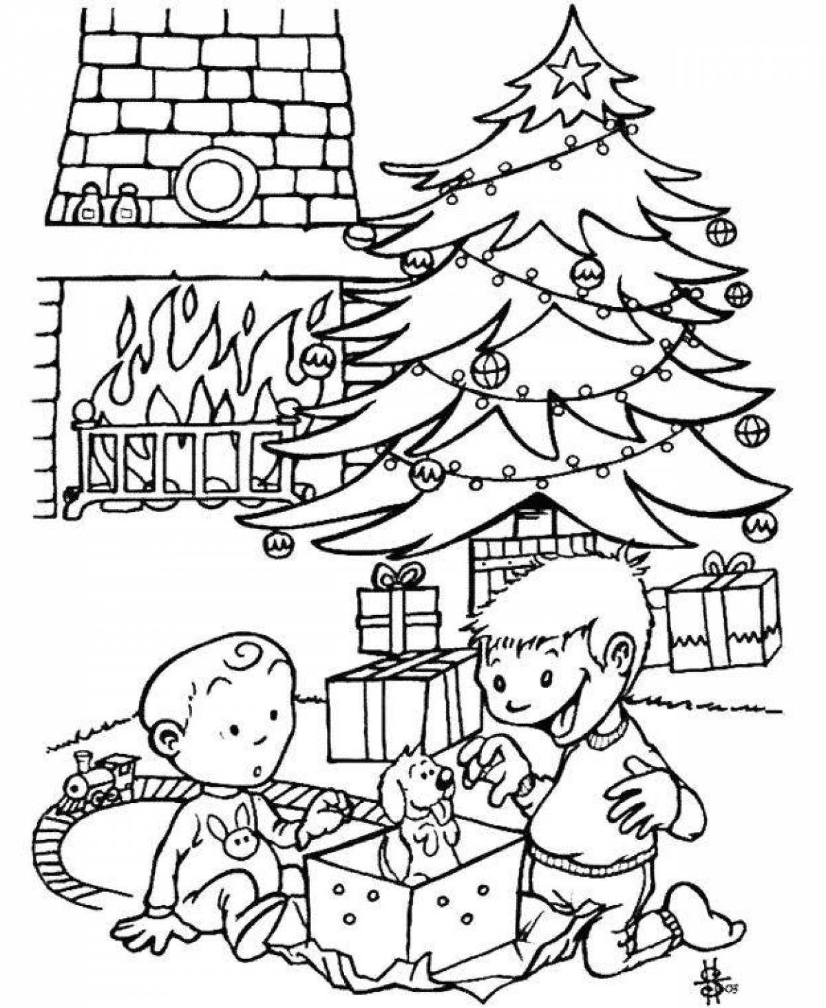 Safe Christmas Coloring Page