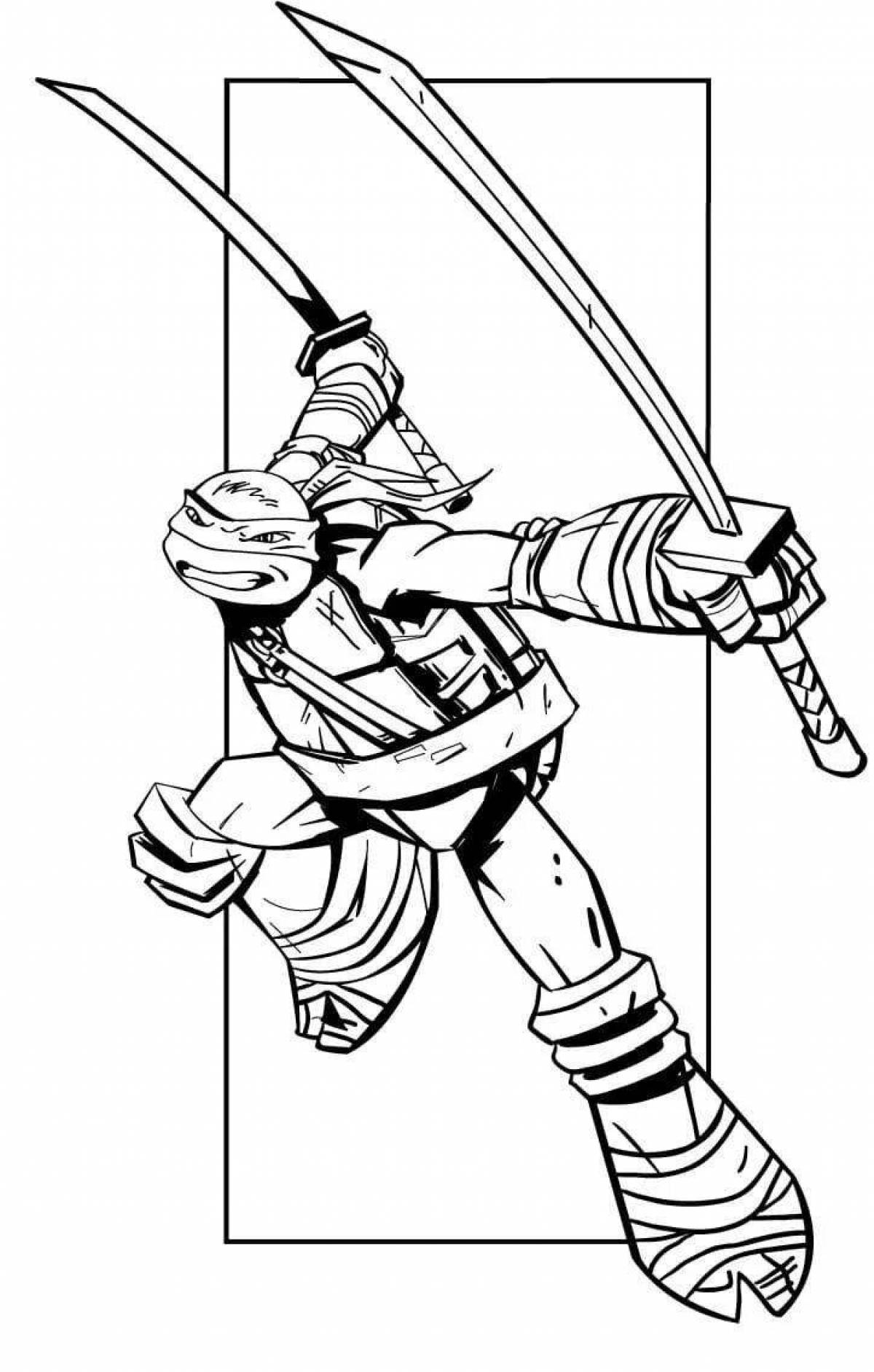 Dynamic Teenage Mutant Ninja Turtles coloring page