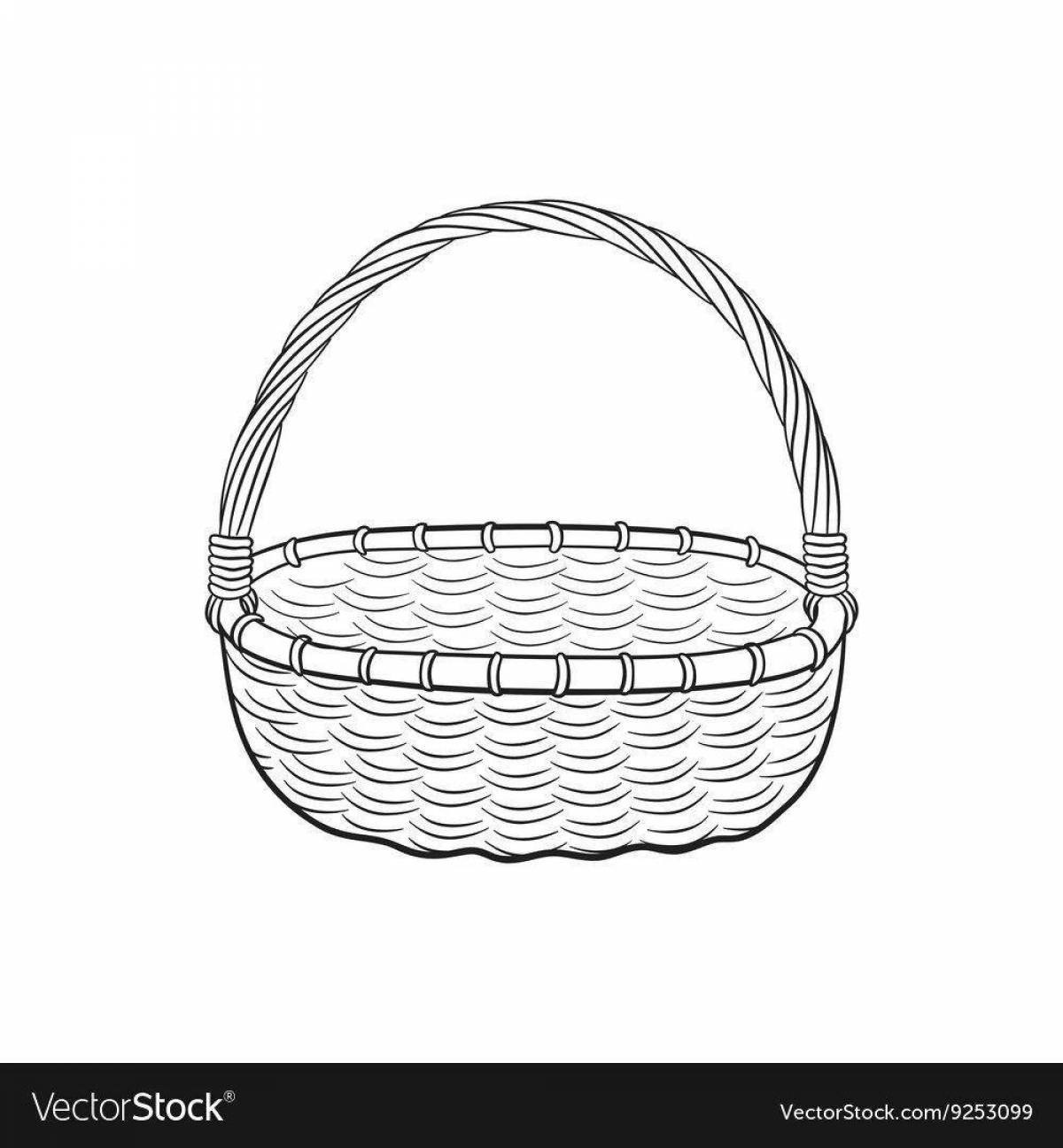 Playful grocery cart coloring page