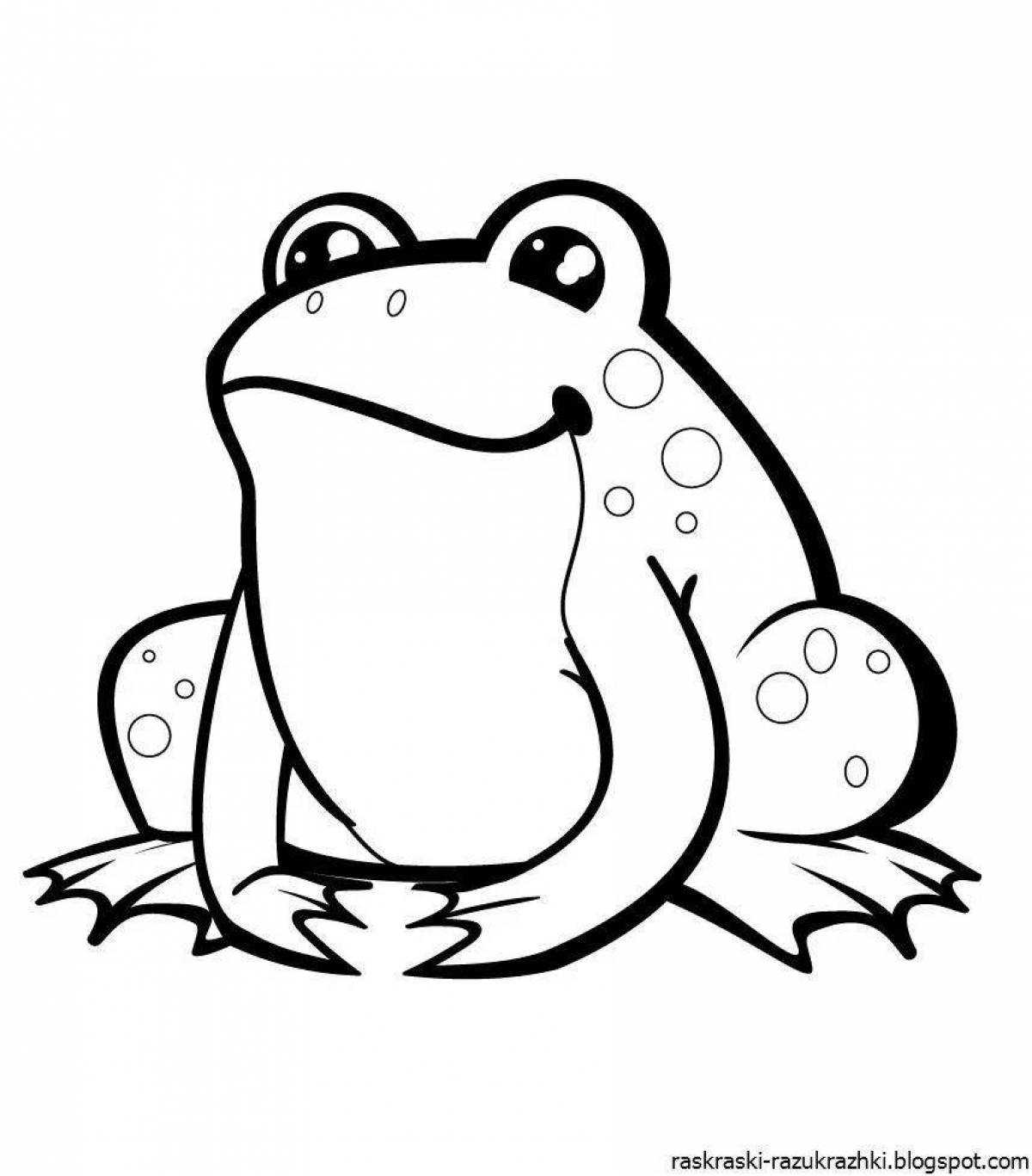 Coloring frog for kids