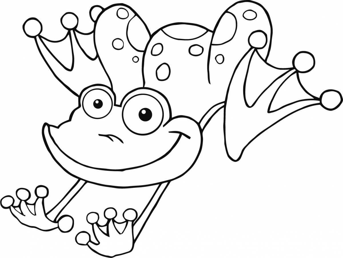 Инновационная страница раскраски лягушки для детей
