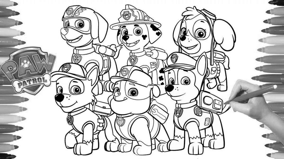 Coloring page superb racer and skye
