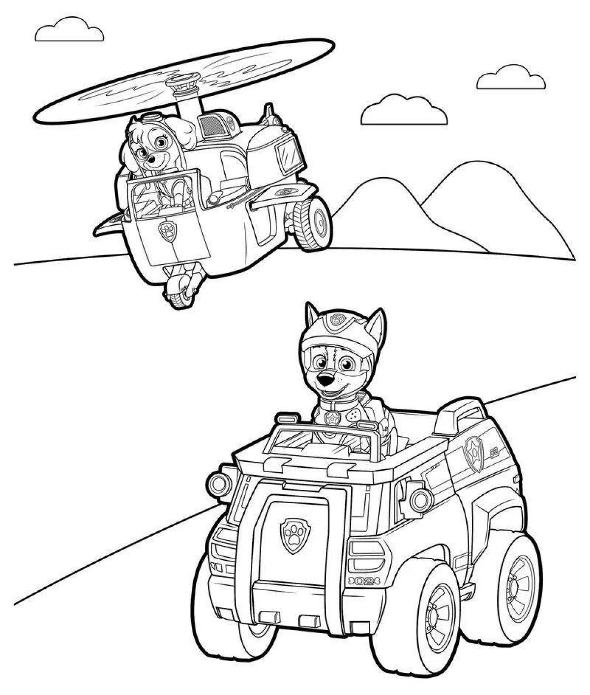 Amazing Racer and Sky coloring page