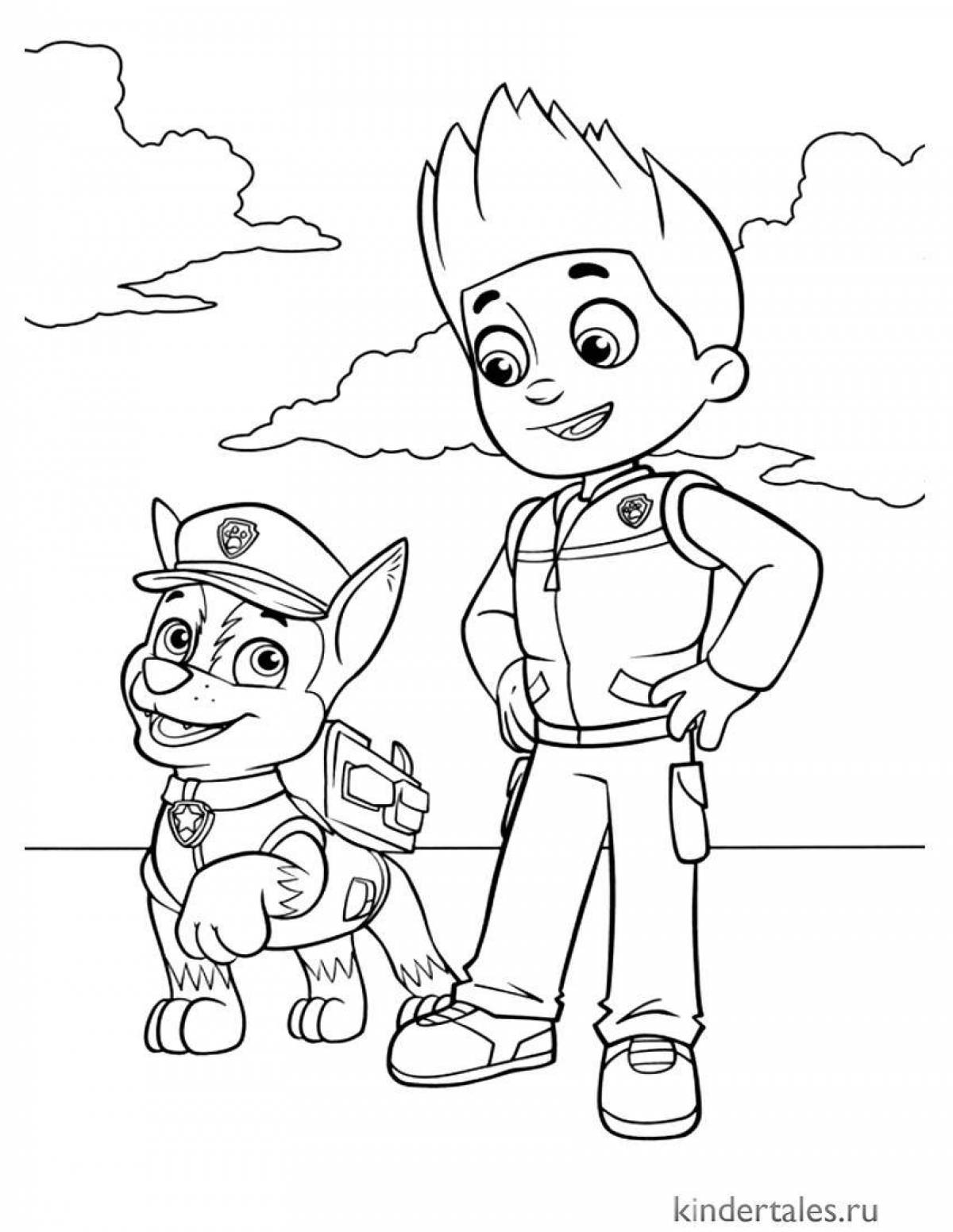 Incredible Racer and Skye Coloring Page