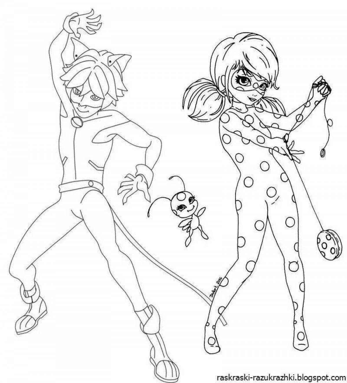 Magic ladybug coloring page