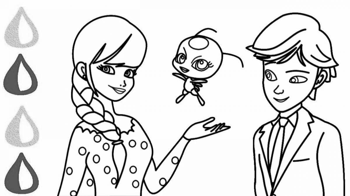 Coloring page dazzling ladybug