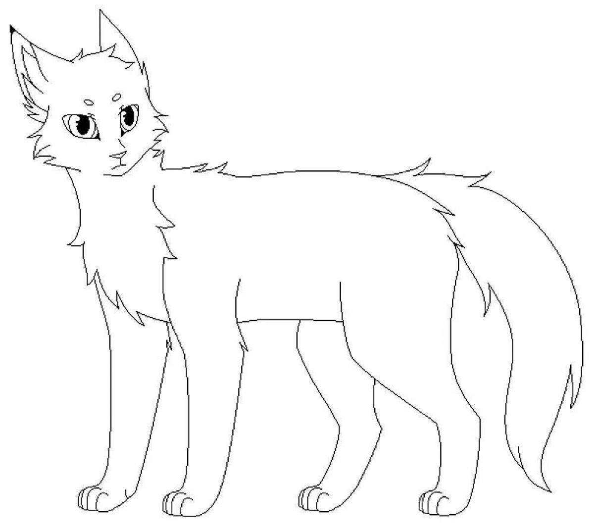 Majestic firestar warrior cats coloring page
