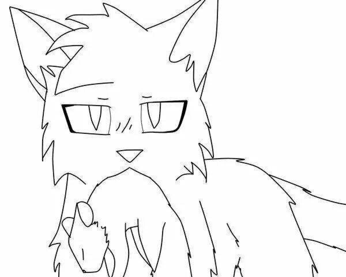 Cute firestar warrior cats coloring page