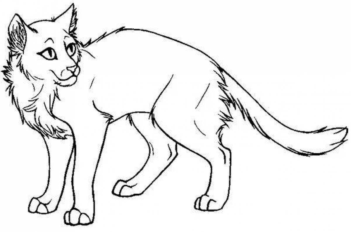 Adorable firestar warrior cats coloring page