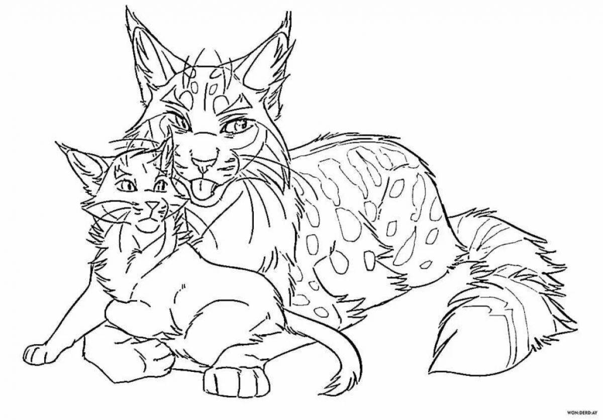 Flamestar warrior cats coloring page