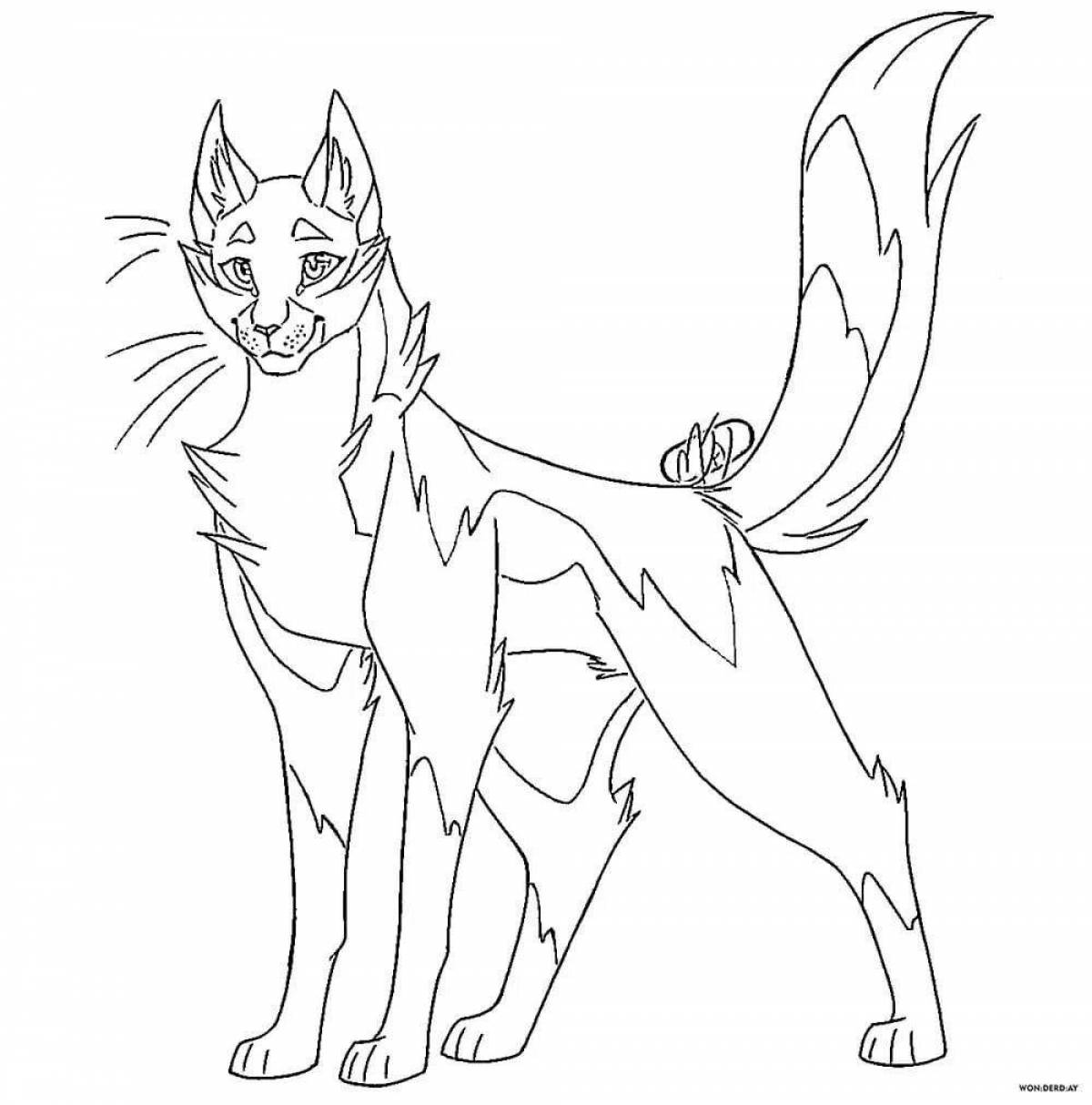 Intriguing firestar warrior cats coloring page