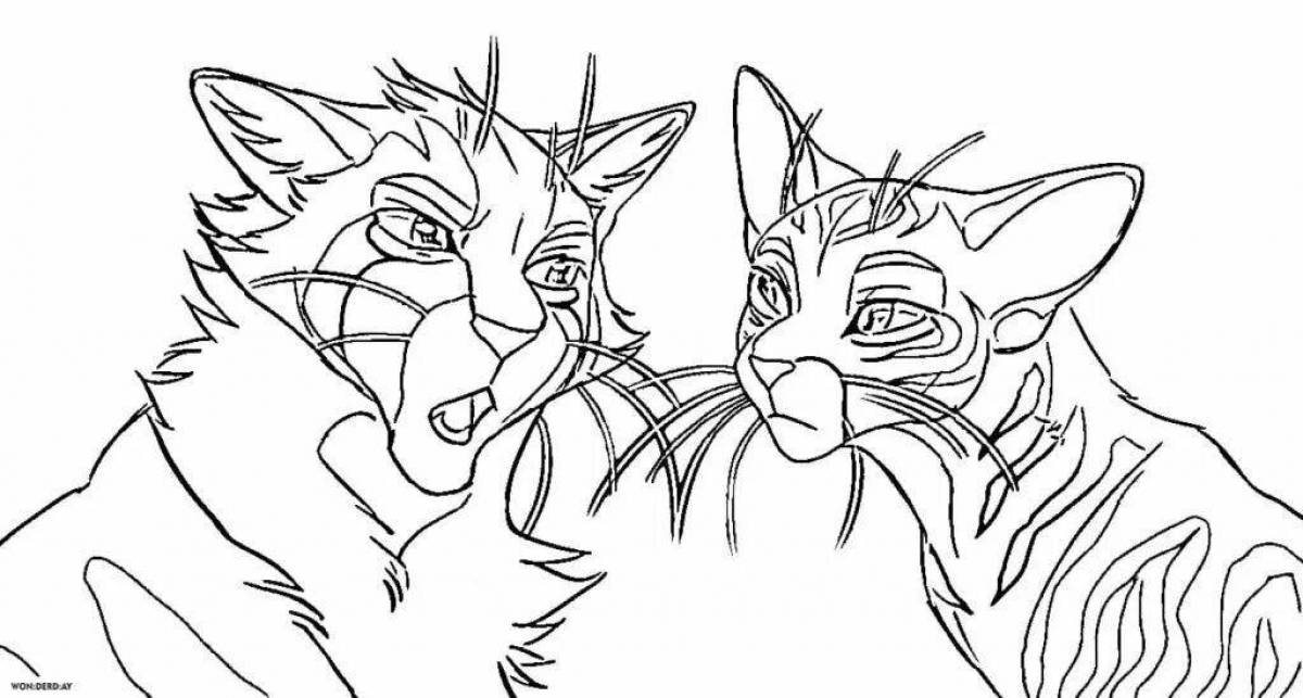 Huge firestar warrior cats coloring page