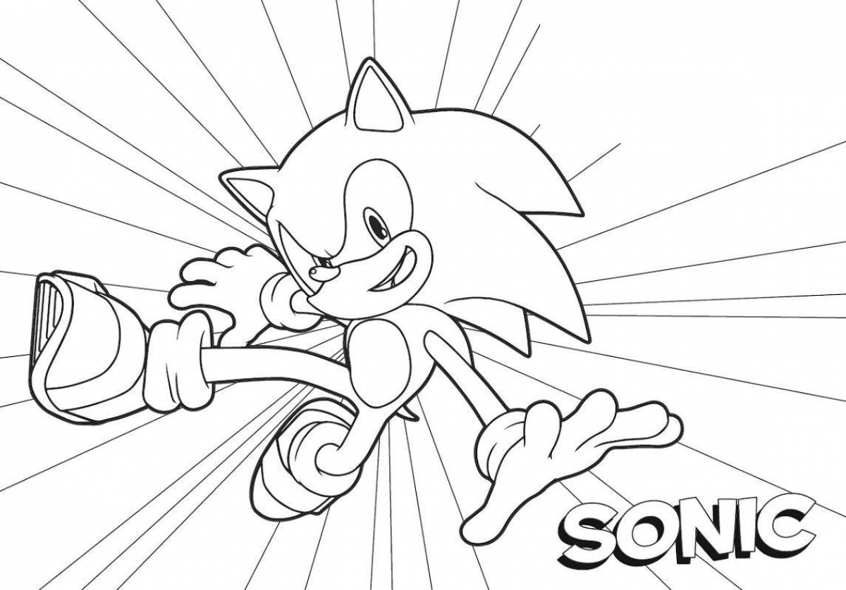 Charming sonic coloring by numbers