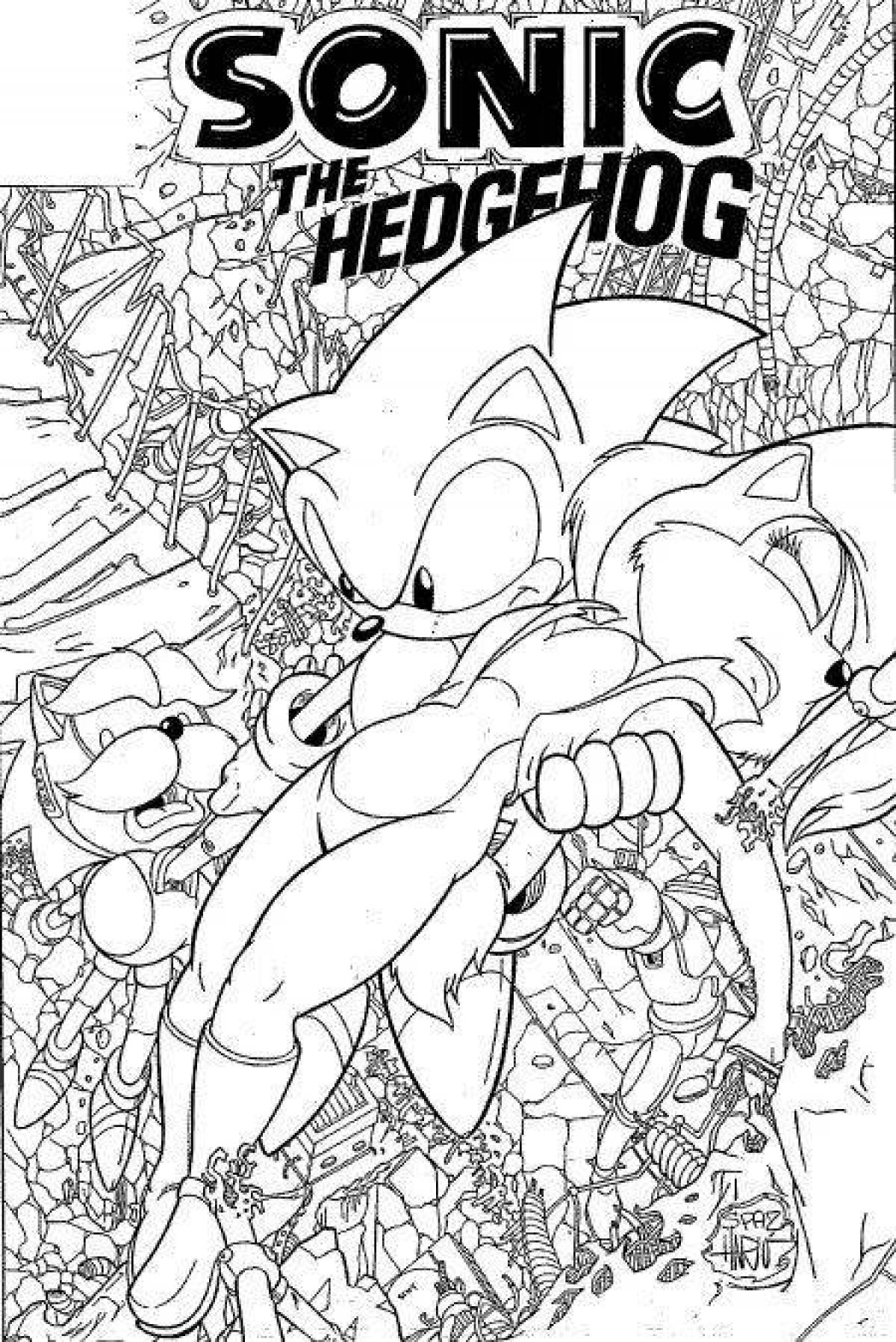 Color-explosive coloring page sonic by numbers